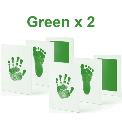 2 Set Baby Handprint Footprints Ink Pads Safe Non-Toxic No-Touch Skin Inkless Inkpad Kits Pet Cat Dog Paw Prints Souvenirs Gifts