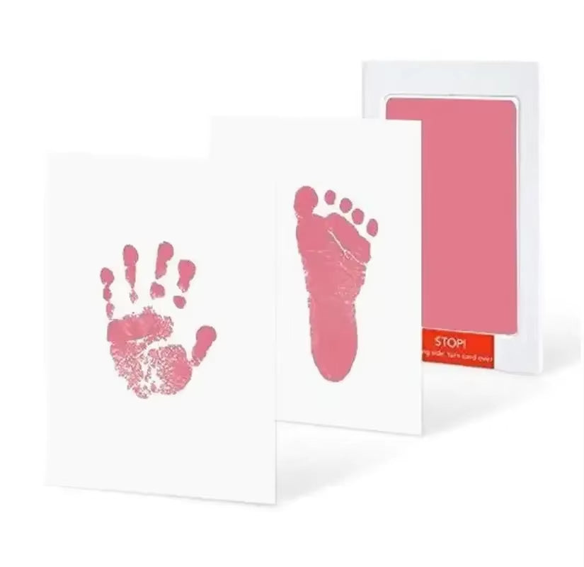 2 Set Baby Handprint Footprints Ink Pads Safe Non-Toxic No-Touch Skin Inkless Inkpad Kits Pet Cat Dog Paw Prints Souvenirs Gifts